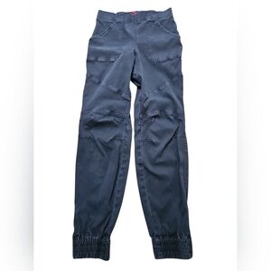 SPANX Stretch Twill Black Cargo Joggers Size M Womens